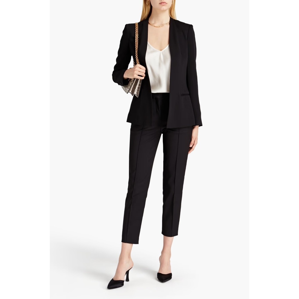 By Malene Birger Black Santsi Crop Clementine Wool Trousers Pants 34 Small NEW